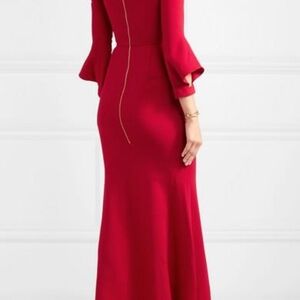 Roland Mouret floor length Coleman gown Persian red
